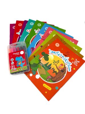 کتاب مجموعه 10 جلدی قصه بازی نمایش (همراه با ماژیک 12 رنگ پنتر) | انتشارات مهاجر